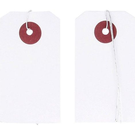 150 mini étiquettes blanches avec fil métallique 3 x 5,5 cm (1/3)