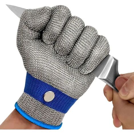 Gants anti-coupure niveau 5, protection renforcée pour cuisine et travail, résistants à la découpe, adaptés à la mandoline et aux huîtres, taille L, haute performance. (1/5)