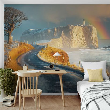Papier Peint Paysage – Falaise Arc-en-Ciel - 150 x 250 cm (1/2)