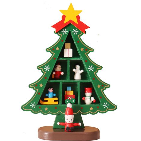 Autres décorations de Noël - décorations de Noël décorations de Noël en bois décorations de Noël arbres de Noël accessoires de fenêtre cadeaux de Noël cadeaux de Noël vert (1/2)