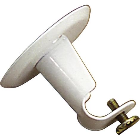 Soporte Barra 12 mm.Ø Blanco Techo Redondo