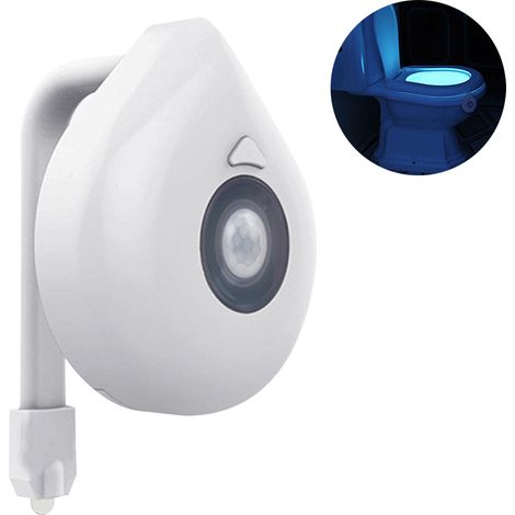 Luminaire Pour Cuve De Toilette - Capteur De Mouvement Et D Obscurité - Bras Flexible Réglable - Alimenté Par 3 Piles AAA - 1 Ou 2 Pièces (1/5)