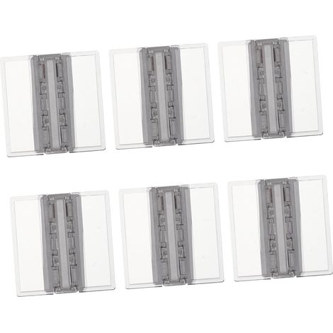 Lot de 6 verrous sécurité pour fenêtres coulissantes en verre noir, structure compacte et adhésif, (1/5)