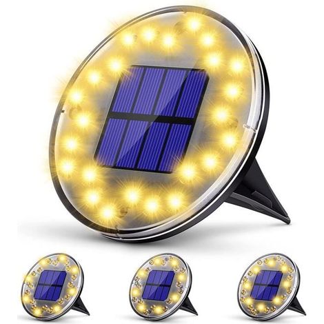 Luci solari da giardino - Marca - 24 LED - Impermeabili IP68 - 4 pezzi (1/3)
