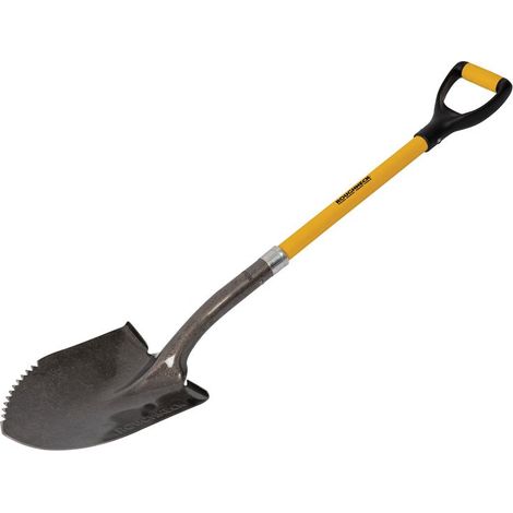 Roughneck 68-046 Sharp-Edge Round Shovel Serrated Edge Spade ROU68046