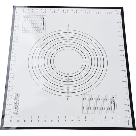 Tapis de Cuisson en Silicone pour Pâtisserie, Pizza et Pâte à Biscuits - Noir (1/5)