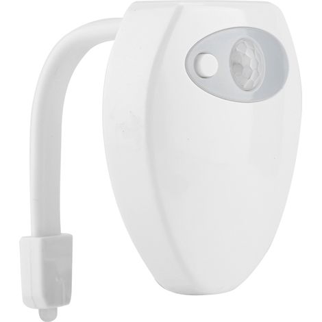 Wiederaufladbare LED-Toilettenleuchte mit Bewegungsmelder, Badezimmer-Nachtlicht mit Sensor, 8 Farben, kabellos. (1/5)