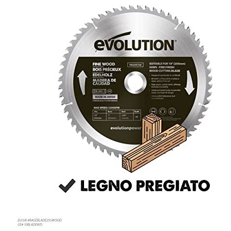 Lama per legno in carburo D.255 mm Evolution (1/3)