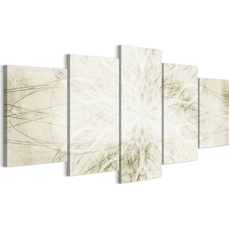 Cuadro sobre lienzo italiano de 100 x 50 cm, pentáptico - estilo hindú-boho - fondos y patrones Cuadro sobre lienzo italiano de 200 x 100 cm, pentáptico - estilo hindú-boho - fondos y patrones