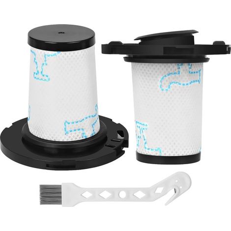 2 Filter für Rowenta X-Force Flex Staubsauger (11,60, 12,60, 14,60, 15,60 cm), waschbar, wiederverwendbar, 10,7 cm Durchmesser, inklusive Reinigungsbürste (1/5)