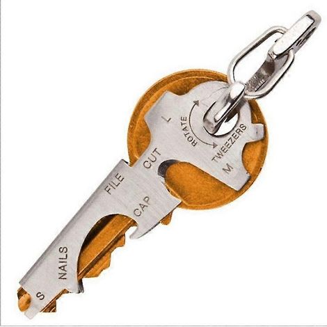 Multifunctionele sleutelhangers en gereedschap van roestvrij staal (1/5)