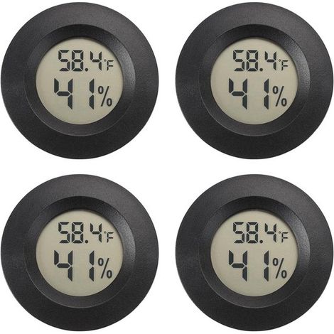 Digitales Mini Hygrometer & Thermometer Feuchtigkeits und Temperaturmesser für Innen und Außenbereich Sauna, für Gewächshaus, Garten & Keller, Fa (1/5)