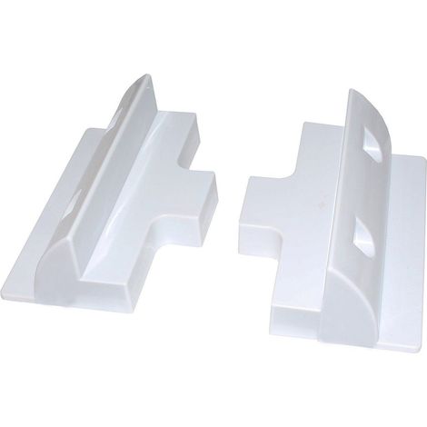 Juego de 2 soportes de montaje de panel solar blanco para caravana, caravana, caravana, barco, montaje lateral en techo (1/5)