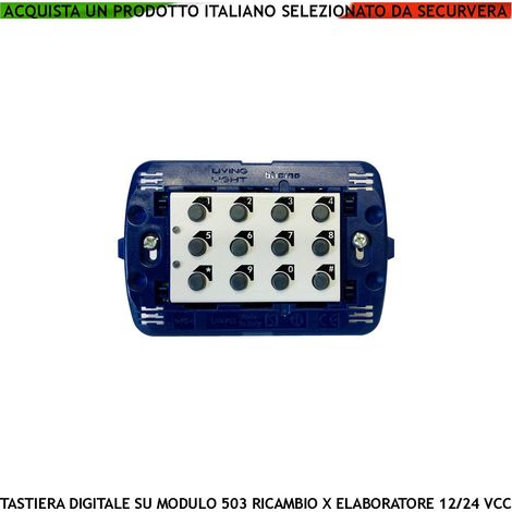 Tastiera Digitale Interna Modulo 503 IP44 Ricambio per Elaboratore KBC o KBV 2 Led Rosso Verde Gestibili 2 Codici DTMF da 6 Numeri Funzioni e Alimentazione Tramite Bus Della Centralina 2 Relè Program (1/3)