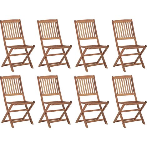 Maison Exclusive - Klappbare Gartenstühle mit Kissen 8 Stk. Massi