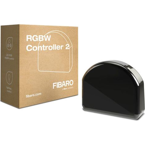 FIBARO FGRGBWM-442 - Micromodulo RGBW Z-Wave Plus, Nero, Compatibile con Smart Home Domotica (1/4)