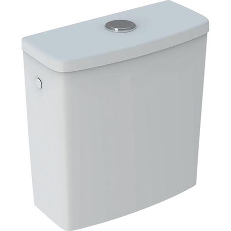 Geberit Renova AP-Spülkasten aufgesetzt, eckiges Design, 2-Mengen-Spülung, Wasseranschluss seitlich: weiß, 227780000 (1/5)