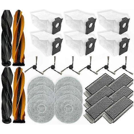 Pièces de rechange compatibles avec les modèles L40S Pro Ultra / X50s Pro Ultra / L40s Ultra et Mova P50s Ultra : tête de brosse, filtre, serpillière, sac en tissu (1/5)
