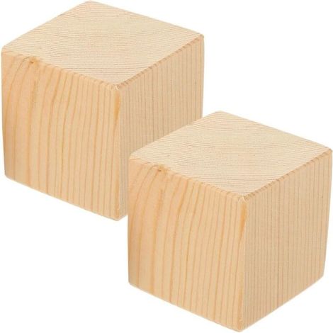 2 rehausseurs bois pieds lit canapé table stables gain espace rangement sous meubles (1/5)