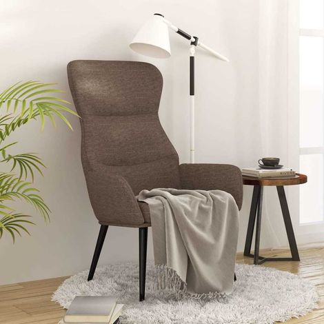 vidaXL Chaise de relaxation Taupe Tissu (1/5)
