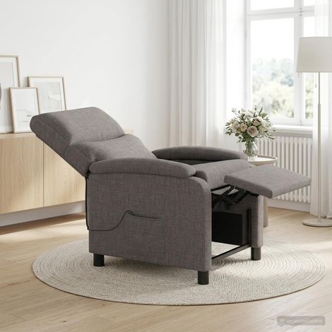 vidaXL Silla de masajes reclinable Topo Tela (1/5)