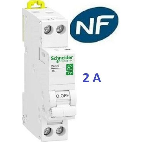 Schneider – Disjoncteur unipolaire 1P+N 2A-10A-16A-20A-32A courbe C – Interrupteur différentiel 2 pôles 40A/30mA – Connecteur à vis