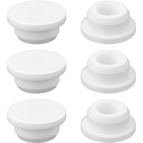 6 Stück Gummi-Überlaufabdeckungen für Waschbecken, Silikon-Überlauflochabdeckungen für Waschbecken, wiederverwendbare Überlaufstopfen für Badezimmer, Badewannen- und Waschbeckenablauf-Einsätze für Was (1/5)