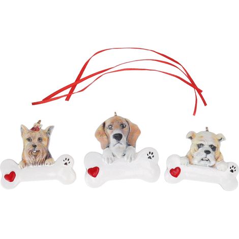 Pendent Chien Arbre de Noël en Résine - Décoration DIY pour Fêtes - Cadeau pour Amis des Animaux (1/5)