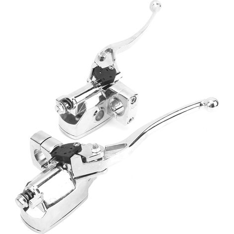 Paar universelle 1-Zoll-Motorradlenker-Hydraulikbrems- und Kupplungs-Hauptzylinder aus Aluminiumlegierung (1/5)