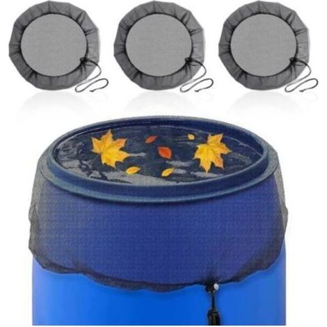 3 Pcs Filet pour Citerne de Pluie: Filet de Protection avec Cordon Serrage Réservoir D'eau Couvercle Ajustable, Filet Protection Protège Contre Feuilles et Larves Moustiques - Diamètre 80 cm (1/5)