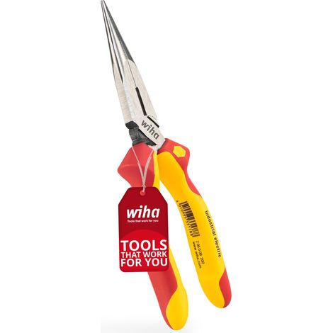 Wiha Pince demi-ronde Industrial electric avec taillant forme droite 200 mm, 8" (33178) (1/5)