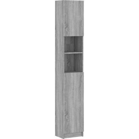 Maison Exclusive - Badezimmerschrank Grau Sonoma 32x25,5x190 cm H