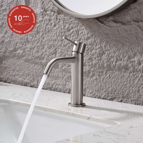 Mitigeur de lavabo SKY BATH nickel brossé PVD Inox S304 série Promise (1/5)