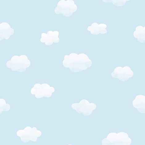 Cloudy Sky Children's Wallpaper Clouds Blue White Nursery Kids Holden Decor (1/4)