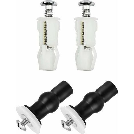 4 Pcs Toilet Seat Hinge Fixings, Toilet Lid Expansion Screws Toilet Lid Fixing Toilet Seat Screws Set, Toilet Lid Replacement Parts (1/5)