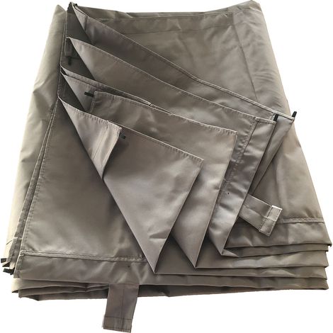 Lona marrón grisácea de 2,85 x 3,51m para pérgola de estructura 3 × 4m FRÉJUS (1/2)