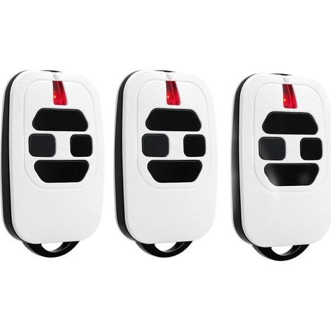 Lot de 3 télécommandes 433,92MHz – Compatible GTI2/4, GT2/4, MIO TR2/4 – Codes HCS, DIP SWITCH HT12, D.A.R.T. – Avec pile et porte-clés (1/4)