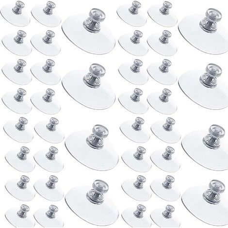Lot de 40 ventouses filetées – Diamètre 50 mm – Transparentes – Fixation puissante (1/5)