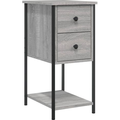 Maison Exclusive - Nachttisch Grau Sonoma 32x42x70 cm Holzwerksto
