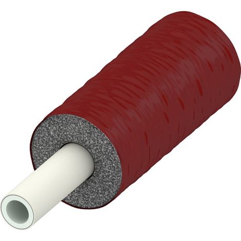 Tece flex Verbundrohr Pe-Xc/Ai/Pe-Rt Dimension 20mm RS 13mm, rot vorgedämmt (1/2)