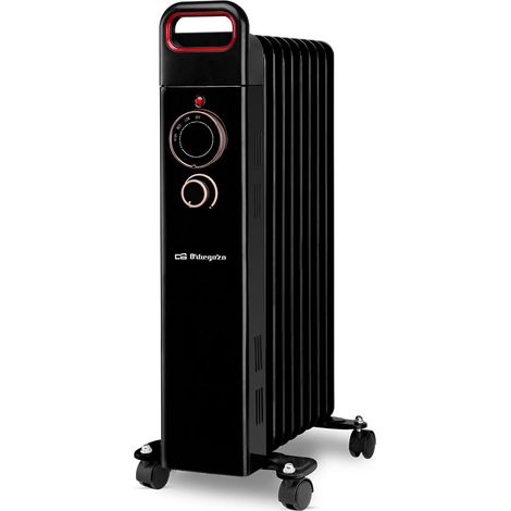 Radiador de aceite Orbegozo RUN 2000, 9 elementos, termostato regulable, 3 potencias de calor, ruedas pivotantes multidireccionales, 2000 W (1/5)