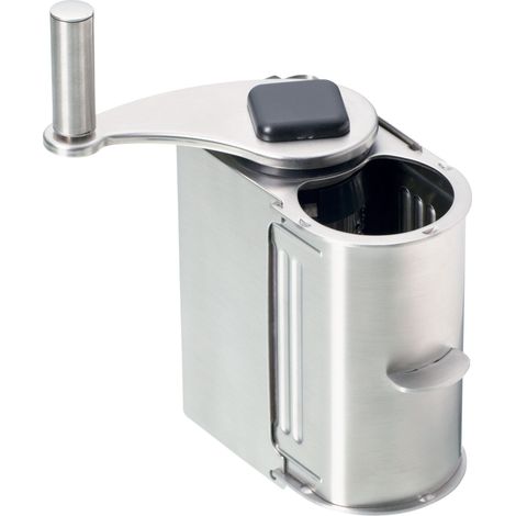 KitchenCraft World of Flavours Grattugia Girevole per Parmigiano in Acciaio Inox, Confezione Regalo, 10,5 x 5 x 15 cm (1/5)