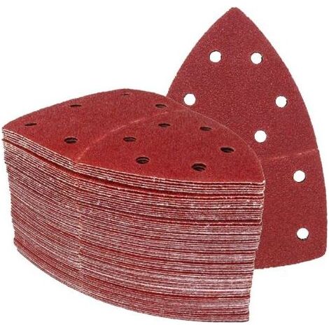 Triangles de Ponçage │ 60 pièces │ 11 trous │ 105 x 152 mm │ Mixpack (10 x grain 40/60/80/120/180/240 chacun) │ pour ponceuses multiples │ Feuilles Abrasives │ Papier Abrasifdengyank (1/5)