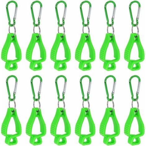 Glove clips for work glove holders. Glove belt with metal carabiners for construction workers. Clips (1/5)