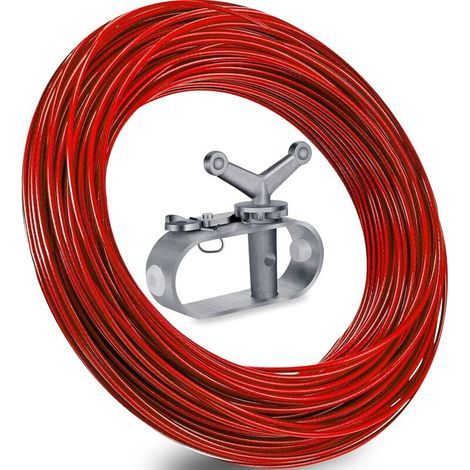 Treuil pour Couverture de Piscine, Câble de Couverture, Tendeur de Câble en Acier de 2,5 mm, Tendeur Manuel - Pour un Rangement Facile et Sécurisé (1/4)