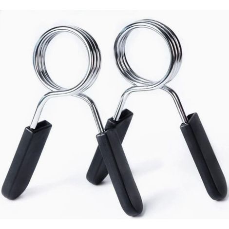 2 paire colliers à ressort de 1 pouce, pinces à haltères pour verrouiller - Roame - la barre standard, pinces à ressort de barre s (1/4)