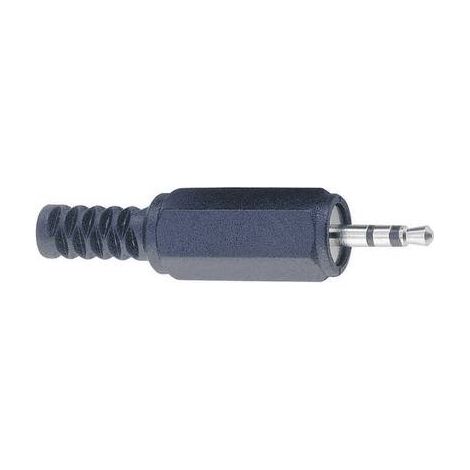 Jack 2.5 mm mâle, droit BKL Electronic 1107002 Nombre de pôles: 3 stéréo noir 1 pc(s) (1/3)