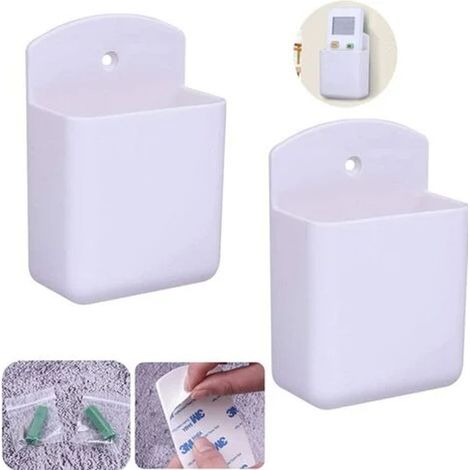 Support Mural Télécommande - Auto-Adhésif et Magnétique - Pour Salle De Séjour Bureau Chambre Cuisine - Lot De 2