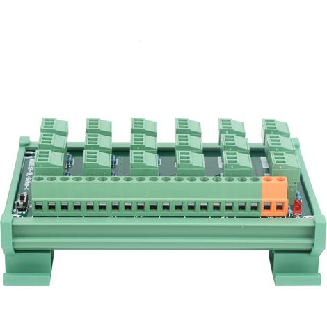 Bornier rail DIN 3 fils 18 voies carte acquisition NPN PNP KP-18L-Gther-C (1/5)