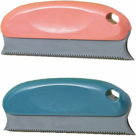 Brosse à Charpie Lot De 2 Brosses à Peluches Pour Poils D'Animaux ÉLiminateur De Charpie Portable pour canapé, voiture, lit,coussin,meubles, nid pour animaux de compagnie (rouge, bleu foncé) (1/5)